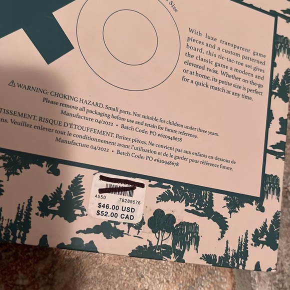 By Anthropologie Tic Tac Toe Game NWT READ - Picture 5 of 10